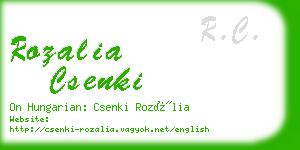 rozalia csenki business card